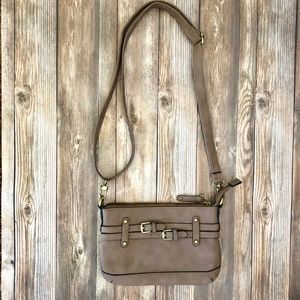 Merona - CrossBody - Brown/Gray and Gold Accents